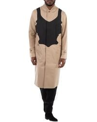 Burberry - Soft Fawn Cotton Gabardine Reconstructed Print Car Coat, Brand Size 52 (Us - Lyst
