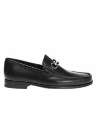 Ferragamo - Gancini Leather Loafers Black - Lyst