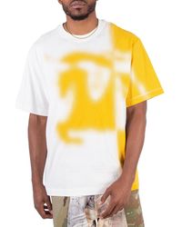 Burberry - Ekd Two-Tone Crew Neck Cotton T-Shirt - Lyst