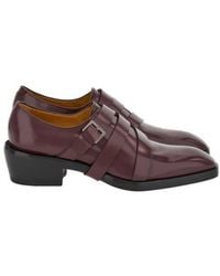 Ferragamo - Forest Monk Strap Leather Shoes - Lyst