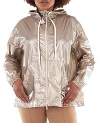 Moncler - Metallic Drawstring Hood Jacket, Brand Size 2 (Medium) - Lyst