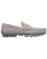 Ferragamo - Ferragamo Driver Loafers With Gancini Ornament - Lyst