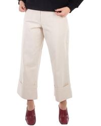 Moncler - Genius Cropped Cotton Trousers, Brand Size 40 (Us - Lyst