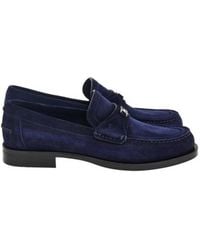Ferragamo - Duke Ornament Suede Loafers - Lyst