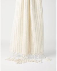 Brunello Cucinelli - Off Wool Linen Scarf - Lyst