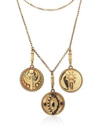 Roberto Cavalli - Ladies Metallic Lucky Coin Choker Necklace - Lyst