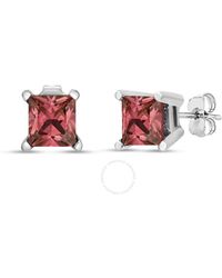 Haus of Brilliance - 14k Gold 1/2 Cttw 4 Prong Set Lab Grown Pink Princess Diamond Solitaire Stud Earrings - Lyst