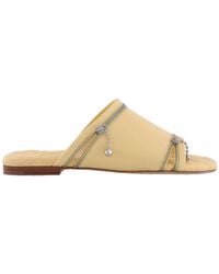 Burberry - Peep Leather Sandal - Lyst