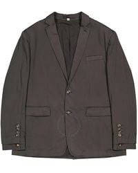 Burberry - Cotton Twill Tailored Jacket With Cuff Detail, Brand Size 52 (Us - Lyst