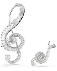 Swarovski - X Ariana Grande Asymmetrical Baguette Cut Clip Earrings - Lyst