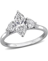 Created Forever - 1 3/8Ct Tw Pear And Heart-Shaped Lab-Grown Diamond Four-Stone Ring With Side Accents - Lyst