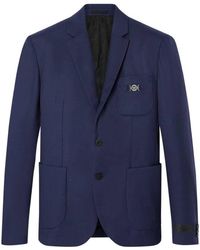 Versace - Medusa Wool Single-Breasted Blazer, Brand Size 46 Us - Lyst