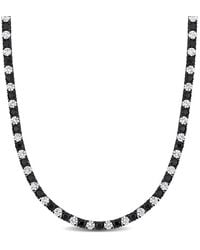 Amour - 36 Ct Tgw Created And Sapphire Tennis Necklace - Lyst