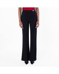 Versace - Cady Wide-Leg Pants, Brand Size 44 Us - Lyst