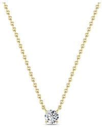 Mure And Co - 0.25Ctw Round Shaped Lab Grown Diamond (G/Vs) Solitaire Necklace - Lyst