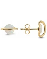 Kylie Harper - 14K Over Opal Saturn Celestial Stud Earrings - Lyst