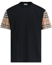 Burberry - Vintage Check Sleeve Oversized T-Shirt - Lyst
