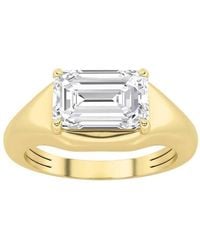 Mure And Co - 2Ctw Emerald Shaped Lab Grown Diamond (F/Vs) East West Solitaire Ring - Lyst