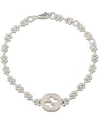 Gucci - Interlocking G Sterling Bracelet - Lyst