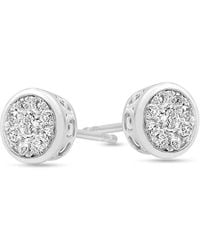Brilliant Diamond - Sterling 0.50 Carat Lab Grown Diamond Stud Earrings For - Lyst