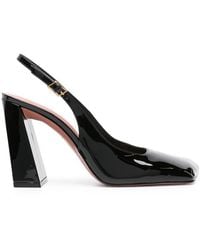 AMINA MUADDI - Ladies Patent Charlotte Heeled Pumps - Lyst