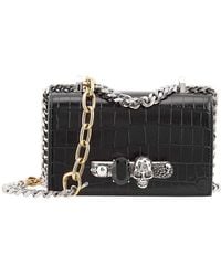 McQueen - Mini Jeweled Chain Linked Shoulder Bag - Lyst