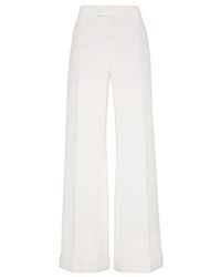 Brunello Cucinelli - Off Wide Leg Trousers, Brand Size 50 (Us - Lyst