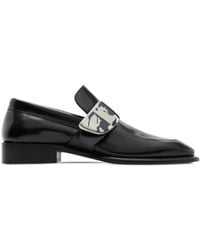 Burberry - Shield Leather Loafers, Brand Size 39 Us - Lyst