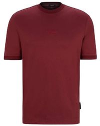 BOSS - Crew Neck Cotton T-Shirt - Lyst