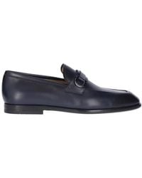 Ferragamo - Gancini-Buckle Leather Loafers, Size 7 - Lyst