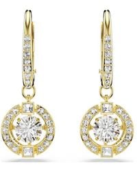 Swarovski - Una Angelic 18K Plated Drop Earrings - Lyst