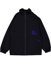 Burberry - Ekd Motif Drawstring Waist Zipped Jacket - Lyst