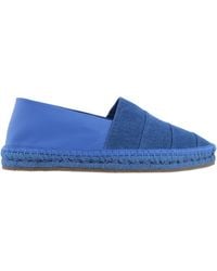 Ferragamo - Denim Canvas And Leather Espadrilles - Lyst