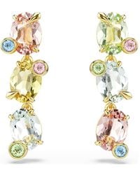 Swarovski - Gema Drop Earrings, Asymmetrical Design, Mixed Cuts, Long, -Tone Plated - Lyst