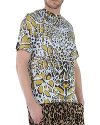 Roberto Cavalli - Sun Bleached Lynx Print Cotton Jersey T-shirt - Lyst