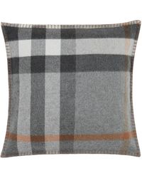 Burberry - Check Cashmere Cushion Cover - Lyst