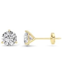 Mure And Co - 3Ctw Round Shaped Lab Grown Diamond (F/Vs) Stud Earrings - Lyst