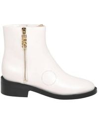 Michael Kors - Cream Regan Leather Ankle Boots - Lyst