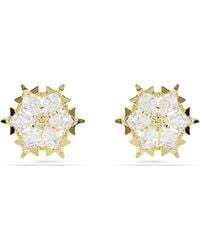 Swarovski - Magic Stud Earrings, Mixed Cuts, Snowflake, 18K Finish - Lyst