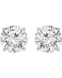 Brilliant Diamond - 14Kt 2.50 Carat Lab Grown Diamond Stud Earrings For - Lyst