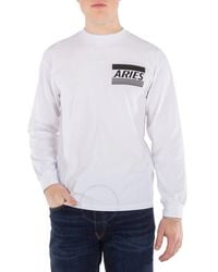 Aries - Long Sleeve Credit Card Logo Print T-Shirt - Lyst