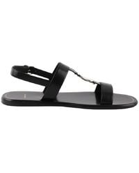 Ferragamo - Vida Nappa Flat Sandals - Lyst