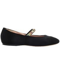 Moschino - Mini Logo Lettering Ballet Flats - Lyst