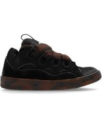 Lanvin - Curb Leather Low-Top Sneakers, Brand Size 37 Us - Lyst