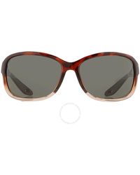 Costa Del Mar - Seadrift Grey Polarized Glass Rectangular Sunglasses 6s9114 911404 58 - Lyst