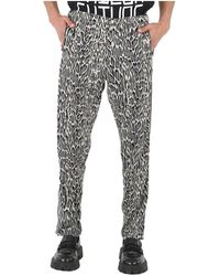 Roberto Cavalli - Micro Jaguar Jacquard Trousers - Lyst