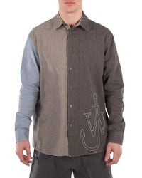 JW Anderson - Anchor Patchwork Classic-Fit Cotton Shirt - Lyst