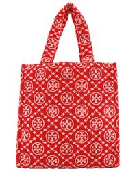 Tory Burch - T Monogram Terry Tote Bag - Lyst