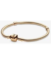 PANDORA - Moments Snake Chain Bracelet - Lyst