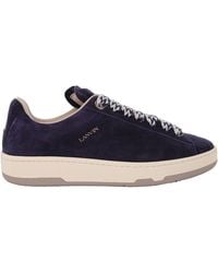 Lanvin - Curb Lite Suede Low-Top Sneakers - Lyst